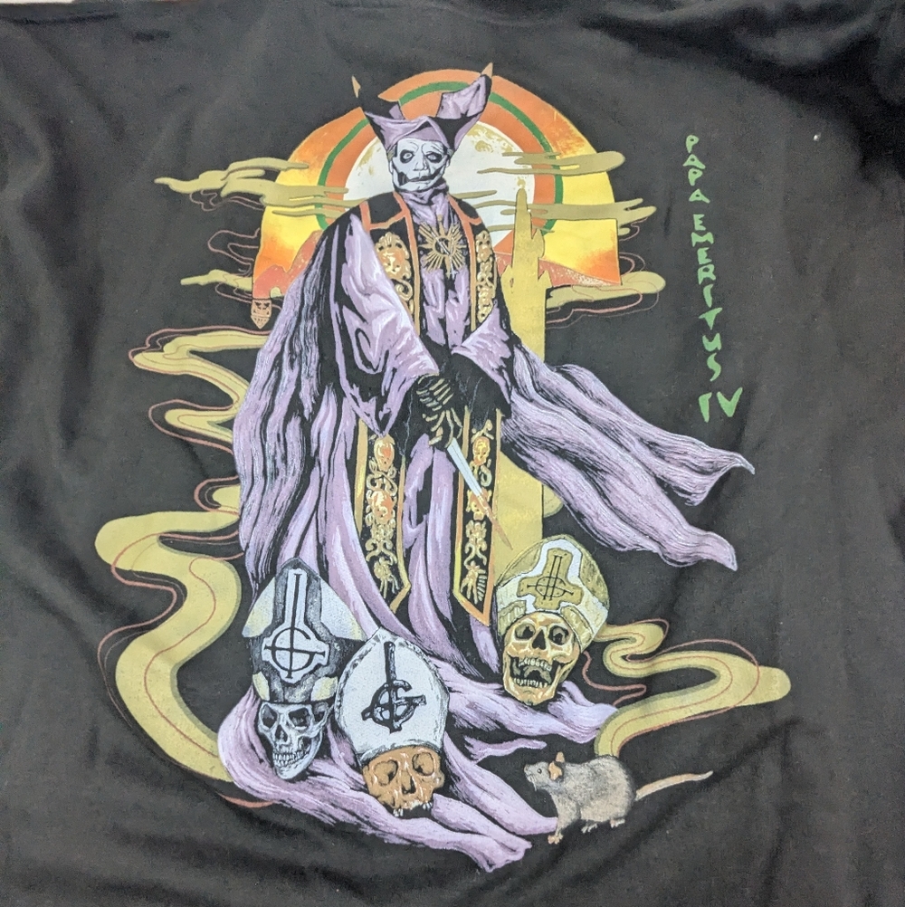 Ghost Vintage "Papa Emeritus IV" Band Pullover Hoodie Sweatshirt Men 2XL